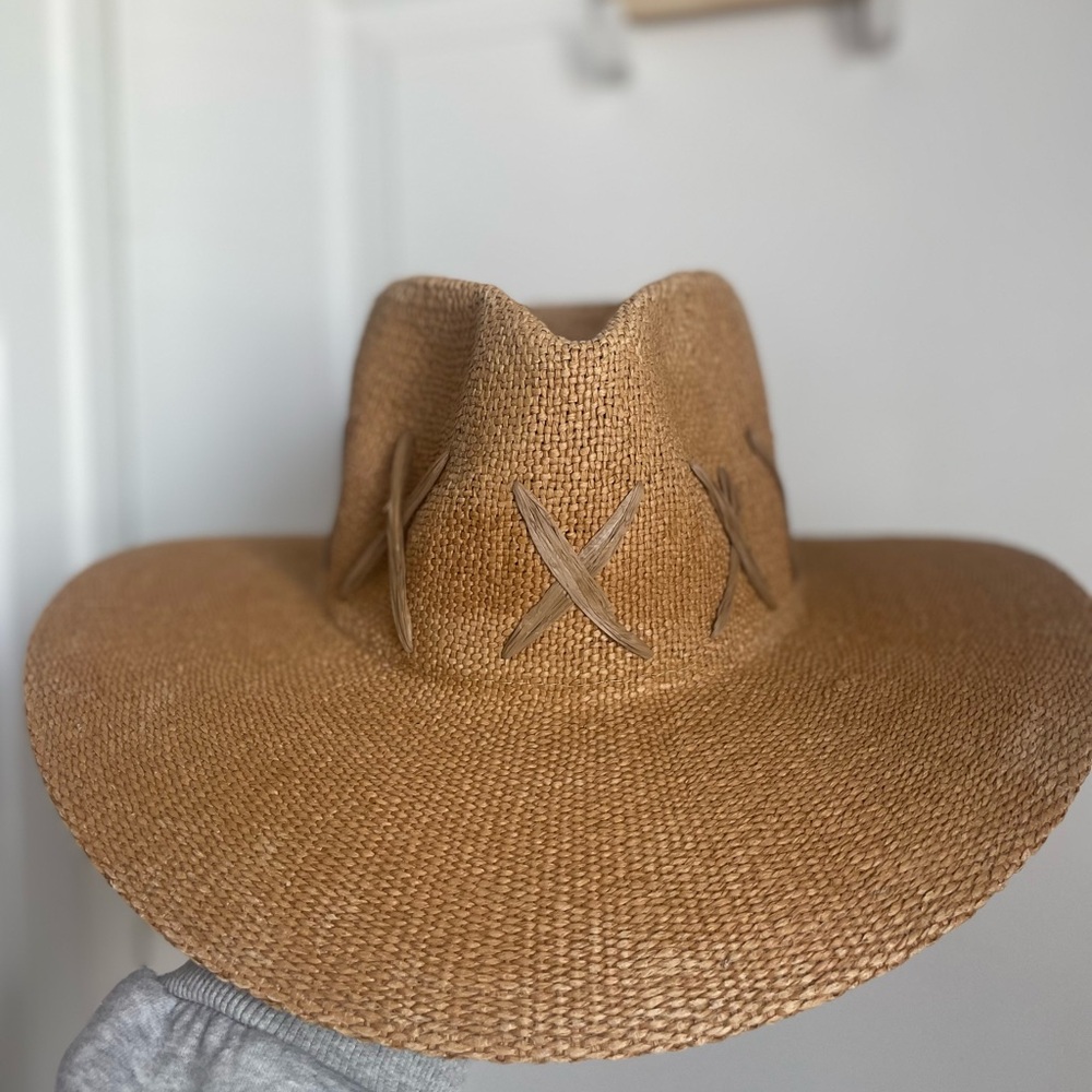 Nikki Beach Tan Straw Hat - One Size Fits Most